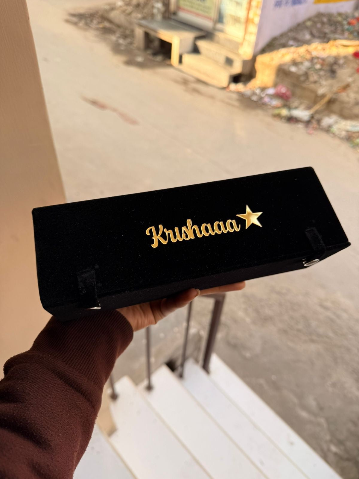 Customised Jhumka box (Black)💗