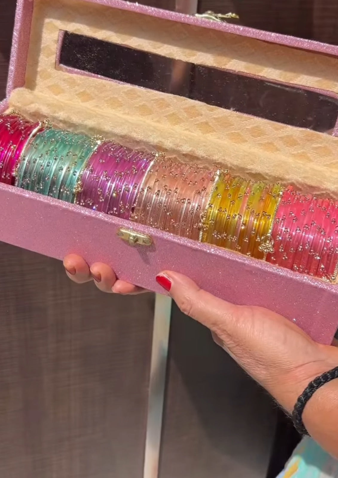 6 Dozen (72) bangles with Ghoongroo bangles and name