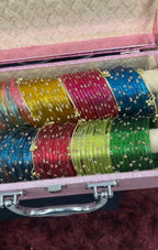 Pink bangles box with customised name
