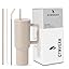 Tumbler with lid and Straw 1200ML Cup Stainless Steel Vacuum Insulated Tumbler for Water, Iced Tea or Coffee 1.2L Office Gym Travelling (40 - Oz - Skin)