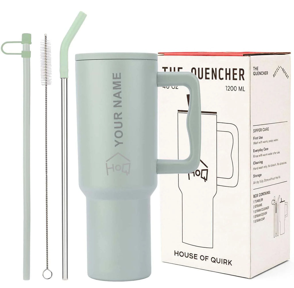1200ML Custom Name Tumbler – Personalized Stainless Steel Vacuum Tumbler (Non-Returnable & Non-Replaceable)