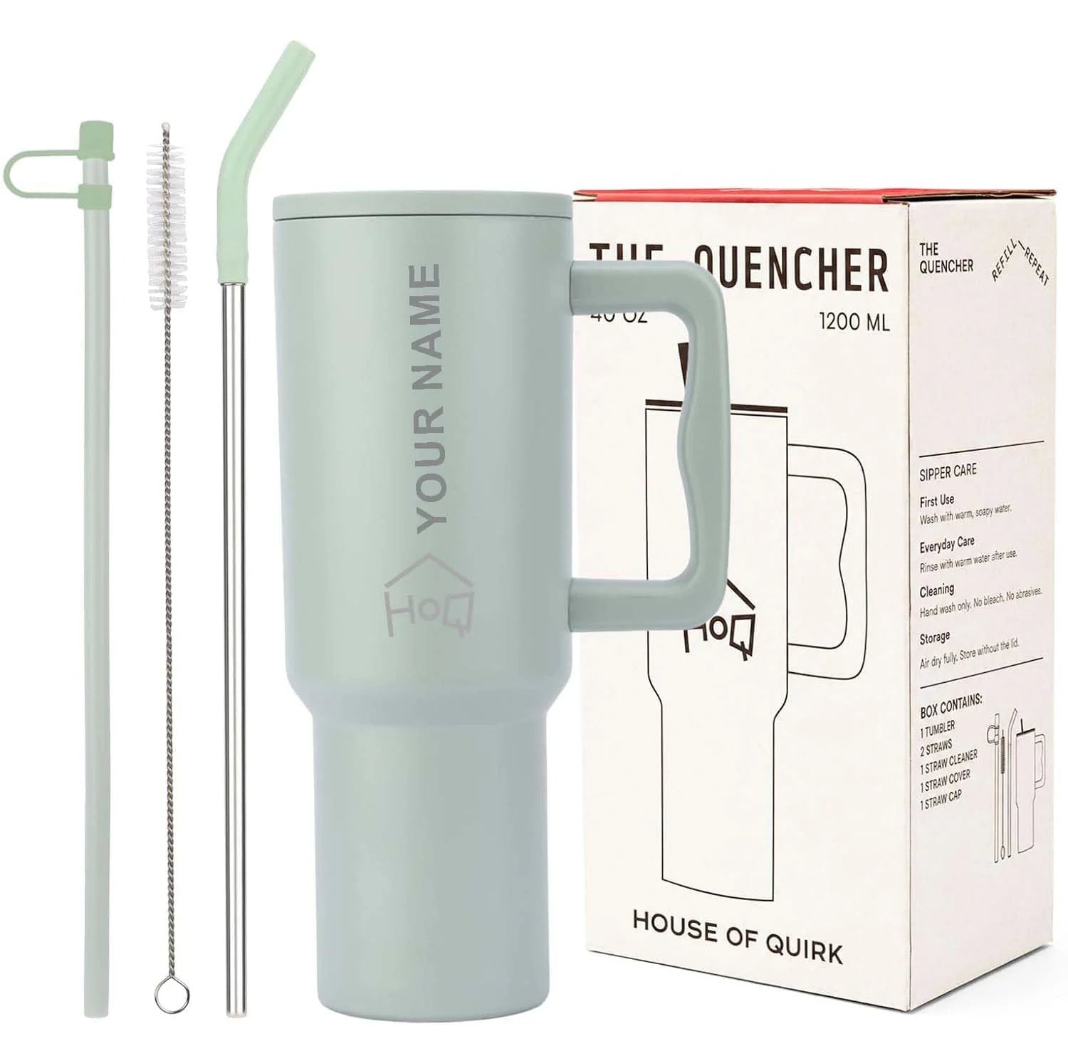 1200ML Custom Name Tumbler – Personalized Stainless Steel Vacuum Tumbler (Non-Returnable & Non-Replaceable)
