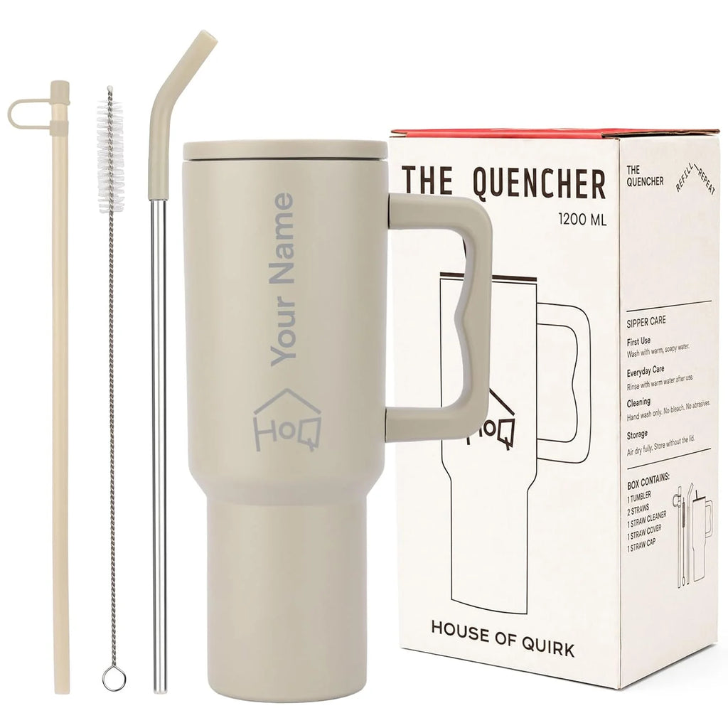 1200ML Custom Name Tumbler – Personalized Stainless Steel Vacuum Tumbler (Non-Returnable & Non-Replaceable)