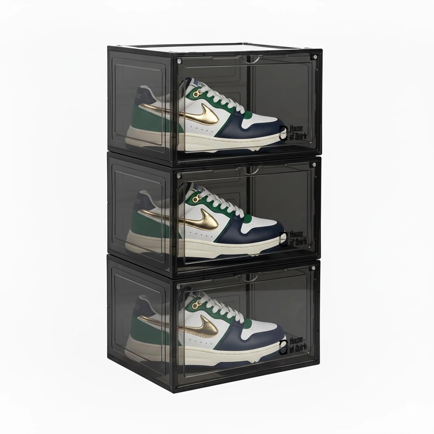 Shoe Storage Organizer Boxes Black