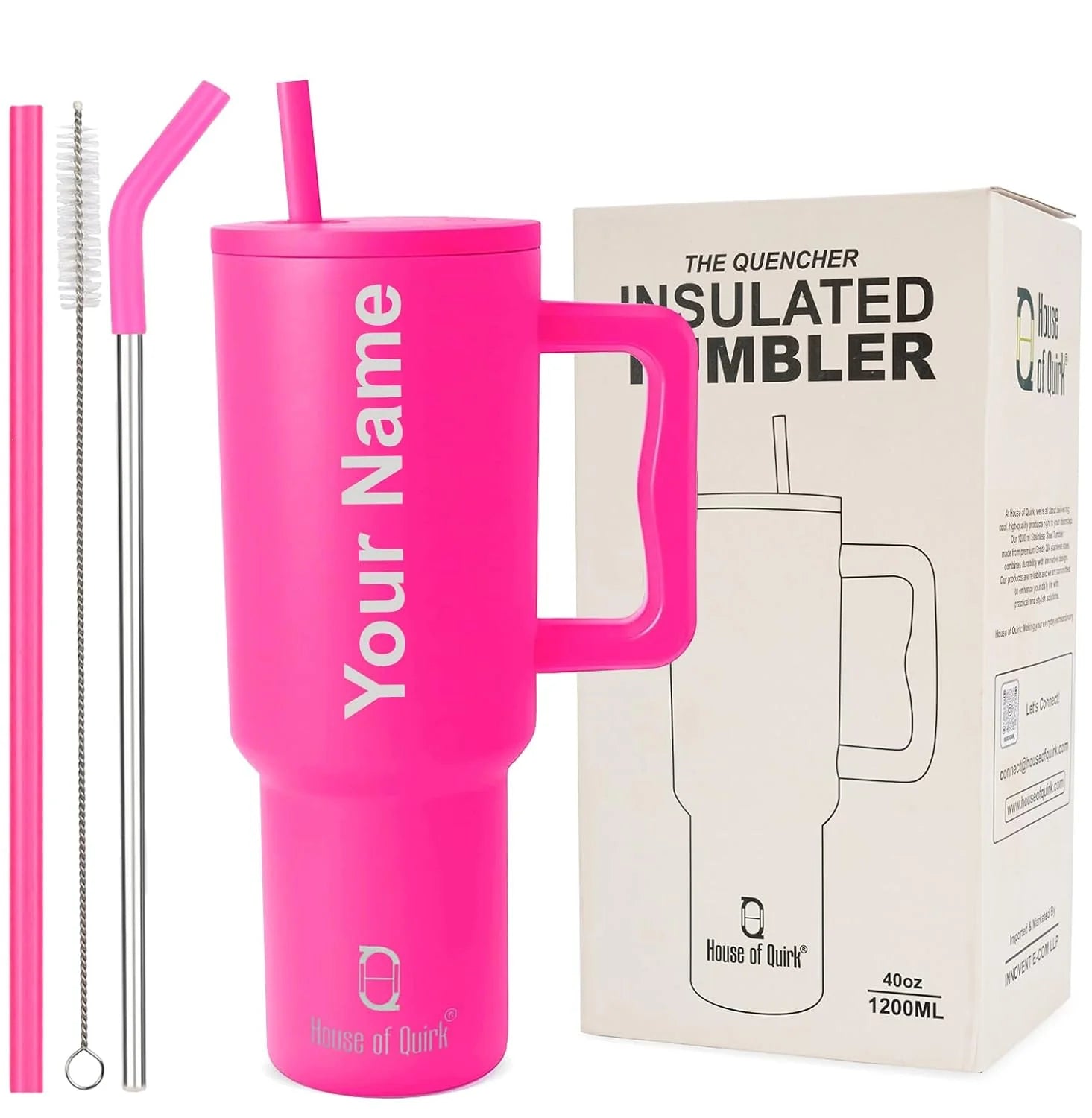 1200ML Custom Name Tumbler – Personalized Stainless Steel Vacuum Tumbler (Non-Returnable & Non-Replaceable)