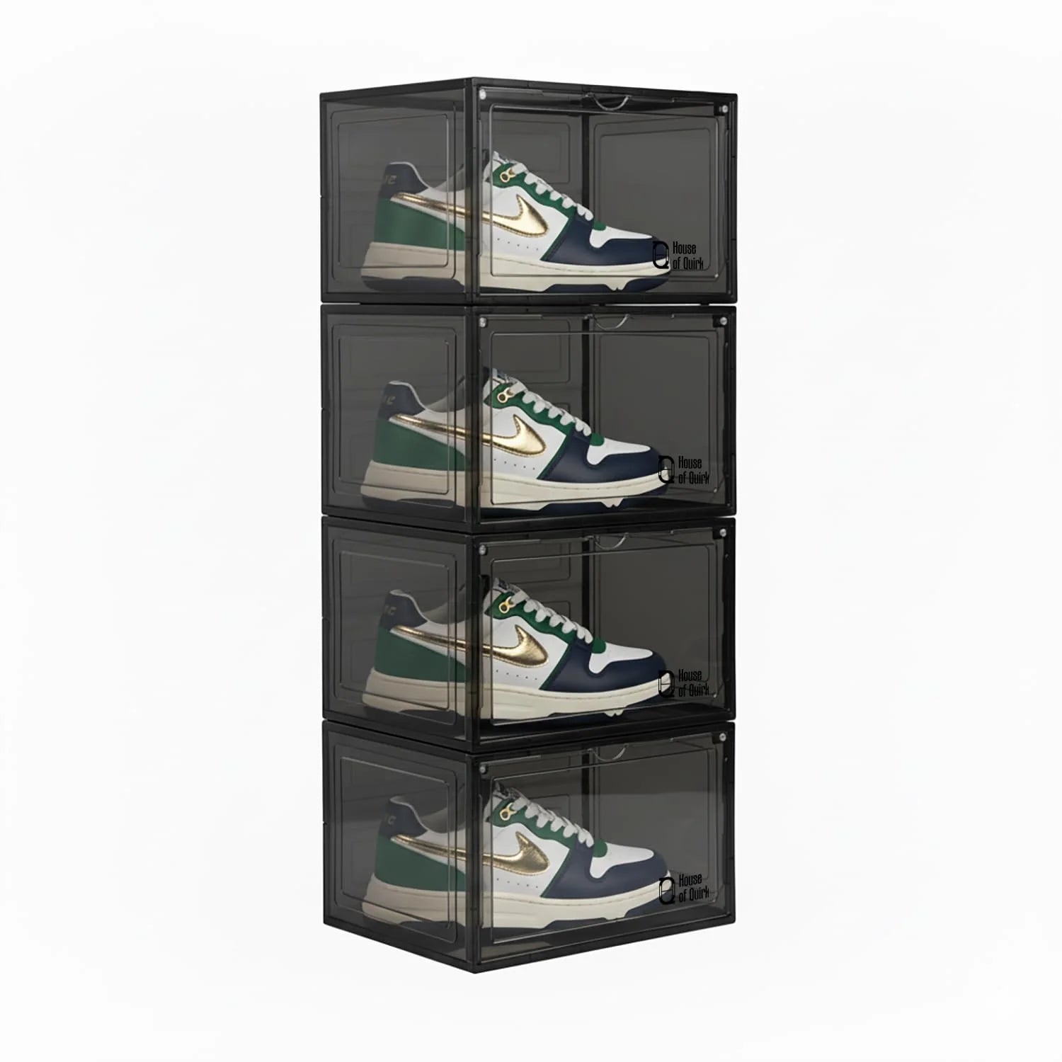 Shoe Storage Organizer Boxes Black
