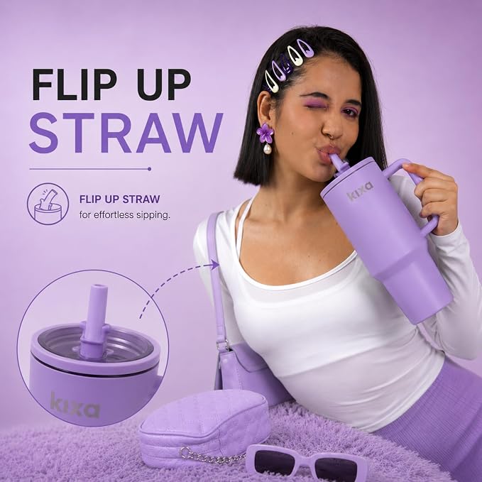 HydroFlow Tumbler 1200 ml Hot & Cold Tumbler (Leakproof) (lilacc)