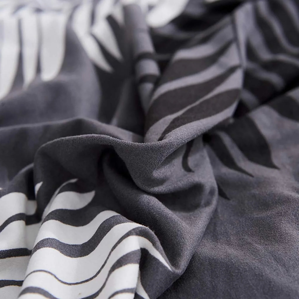 Printed Sofa Cover - Dark Grey Fern