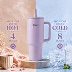HydroFlow Tumbler 1200 ml Hot & Cold Tumbler (Leakproof) (lilacc)