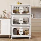 5 Layer Storage Box Wardrobe with Wheels (45cm, White)