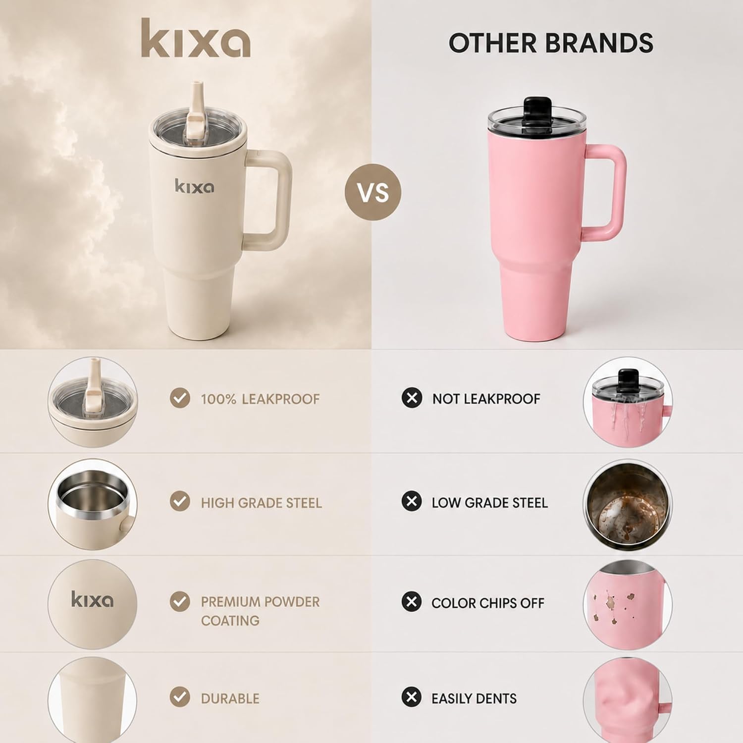 HydroFlow Tumbler 1200 ml Hot & Cold Tumbler (Leakproof) (Oatt)