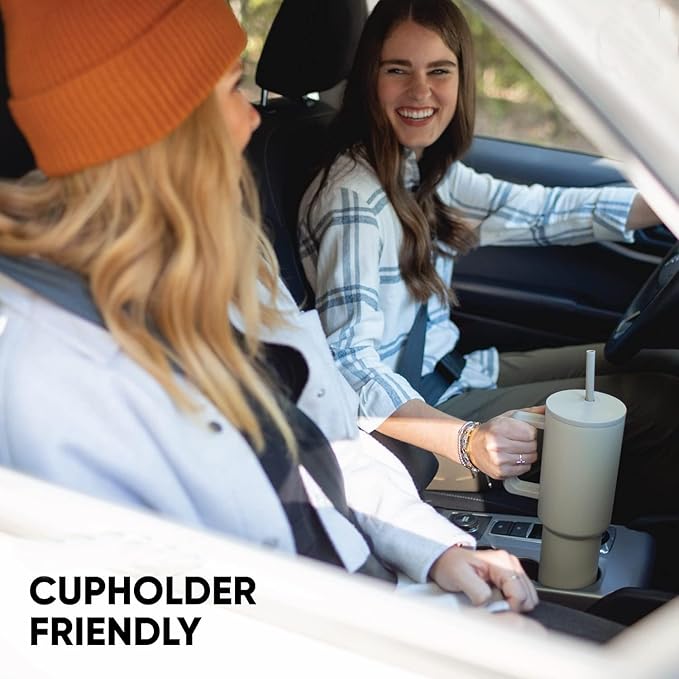 Tumbler with lid and Straw 1200ML Cup Stainless Steel Vacuum Insulated Tumbler for Water, Iced Tea or Coffee 1.2L Office Gym Travelling (40 - Oz - Skin)