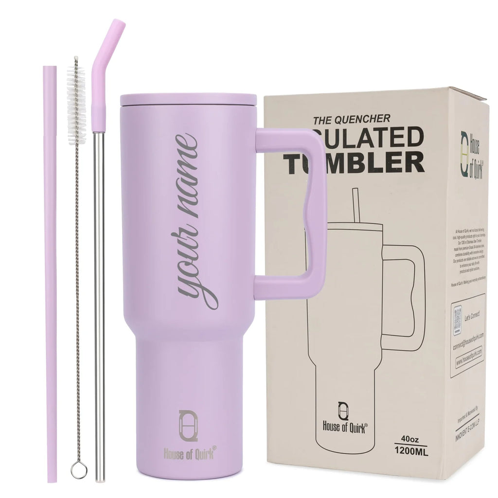 1200ML Custom Name Tumbler – Personalized Stainless Steel Vacuum Tumbler (Non-Returnable & Non-Replaceable)