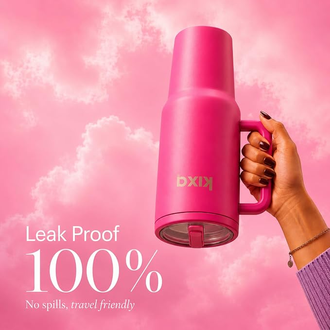 HydroFlow Tumbler 1200 ml Hot & Cold Tumbler (Leakproof) (candycrush) Stainless Steel, Pink