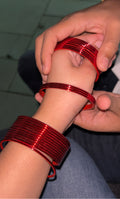 Red Plain Glossy Bangles✨